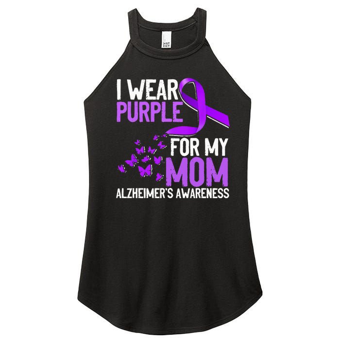 Wear Purple For My Mom Alzheimer´s Awareness Women's Perfect Tri Rocker Tank