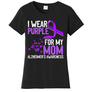 Wear Purple For My Mom Alzheimer´s Awareness Women's T-Shirt