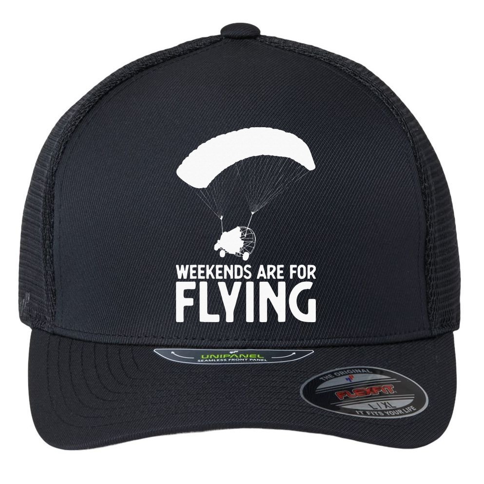 Weekends PPC Flying Powered Parachute Flexfit Unipanel Trucker Cap