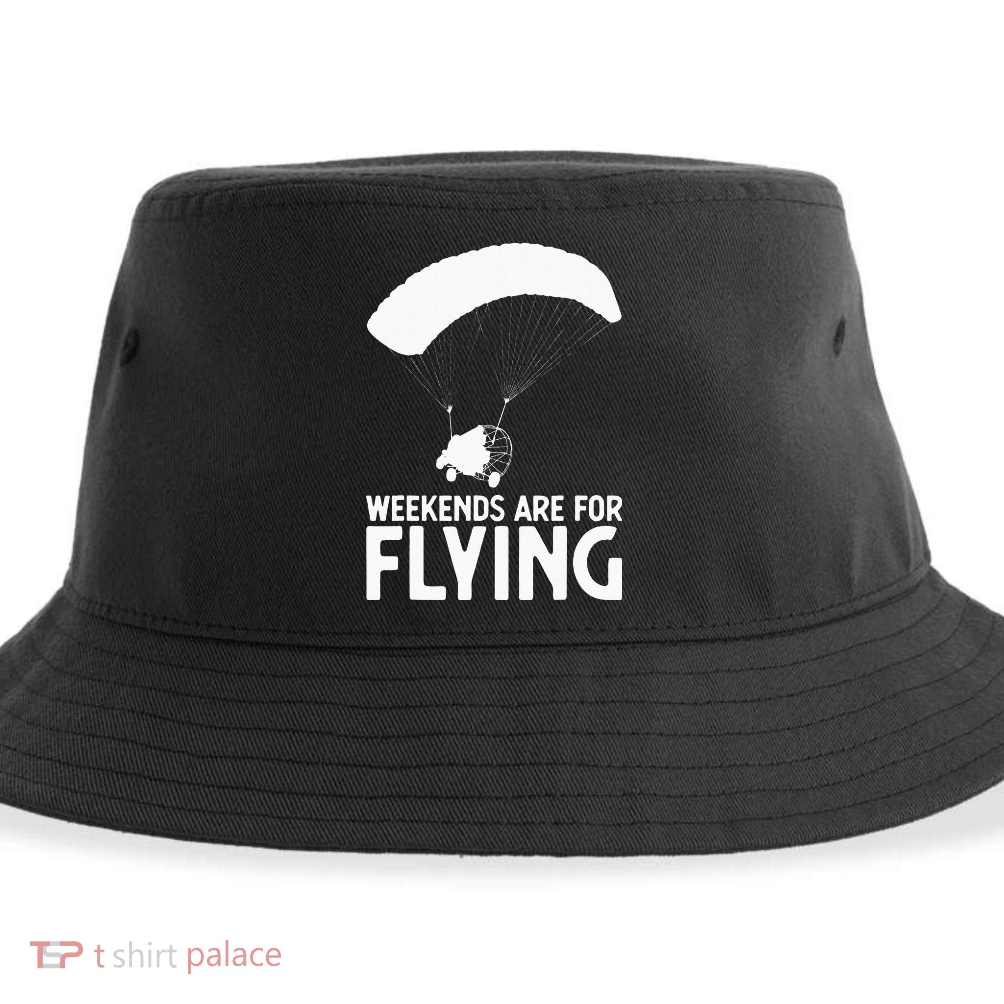 Weekends PPC Flying Powered Parachute Sustainable Bucket Hat