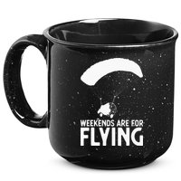 Weekends PPC Flying Powered Parachute 15oz Campfire Ceramic Mug