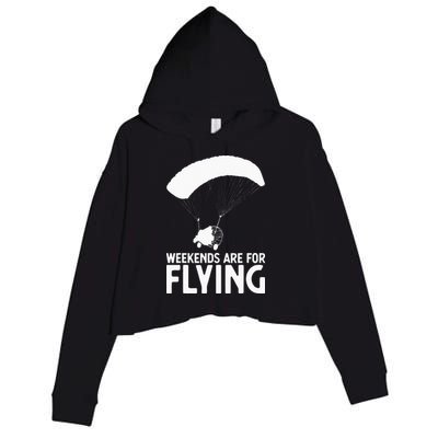 Weekends PPC Flying Powered Parachute Crop Fleece Hoodie