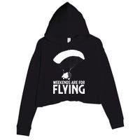 Weekends PPC Flying Powered Parachute Crop Fleece Hoodie