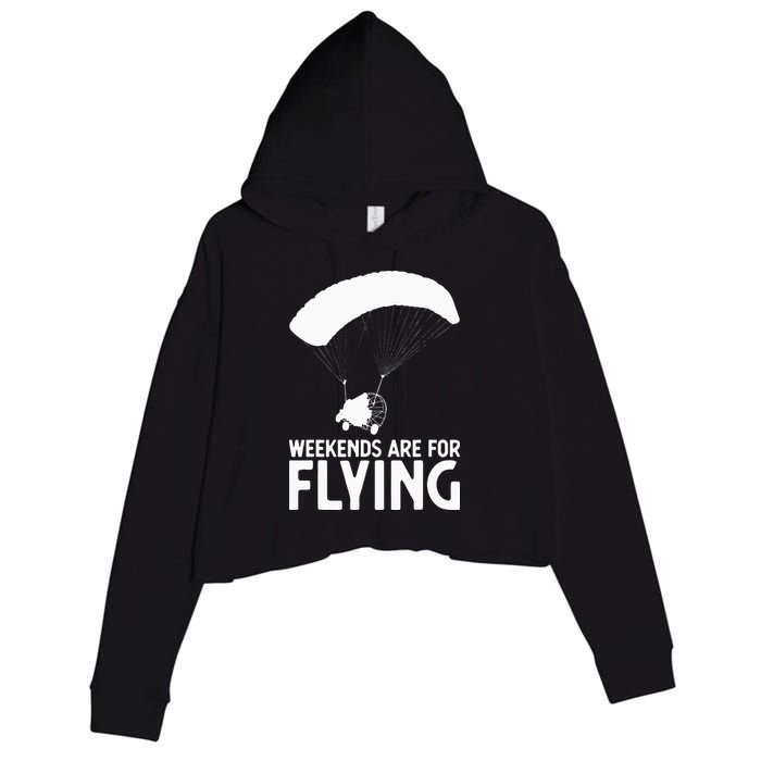 Weekends PPC Flying Powered Parachute Crop Fleece Hoodie