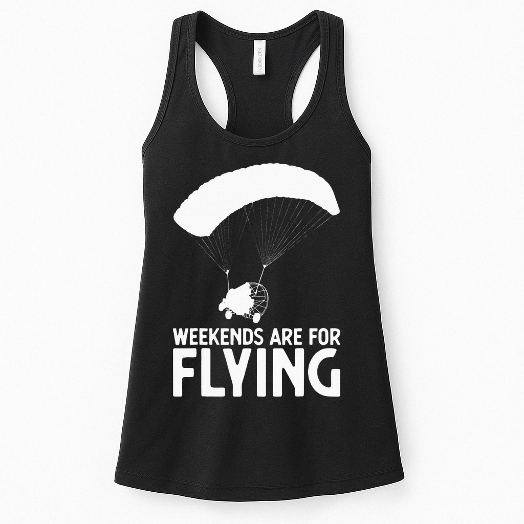 Weekends PPC Flying Powered Parachute Womens Tank Top