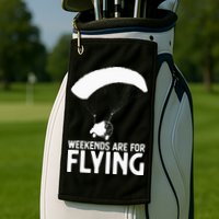 Weekends PPC Flying Powered Parachute Golf Towel