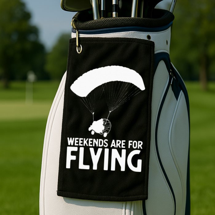 Weekends PPC Flying Powered Parachute Golf Towel