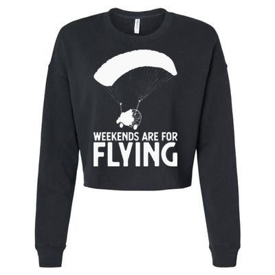 Weekends PPC Flying Powered Parachute Cropped Pullover Crew