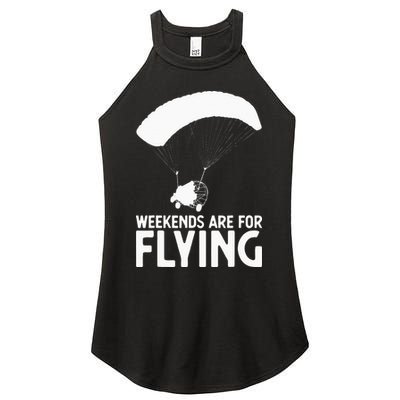 Weekends PPC Flying Powered Parachute Women's Perfect Tri Rocker Tank