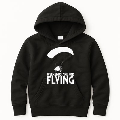 Weekends PPC Flying Powered Parachute Kids Hoodie