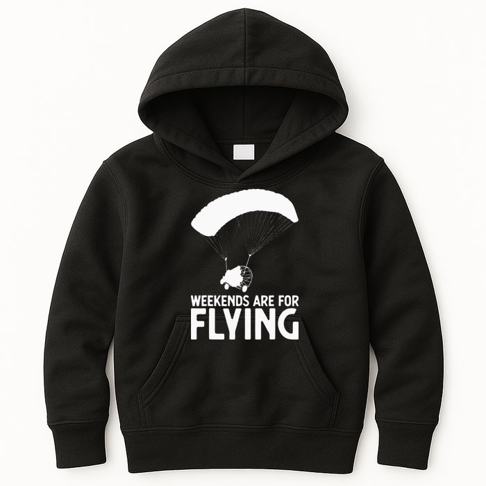 Weekends PPC Flying Powered Parachute Kids Hoodie