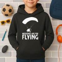Weekends PPC Flying Powered Parachute Kids Hoodie