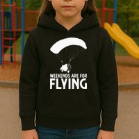 Weekends PPC Flying Powered Parachute Kids Hoodie