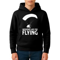 Weekends PPC Flying Powered Parachute Kids Hoodie