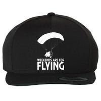Weekends PPC Flying Powered Parachute Wool Snapback Cap