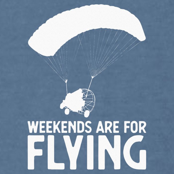 Weekends PPC Flying Powered Parachute Garment-Dyed Sweatshirt