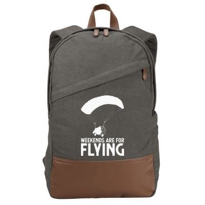 Weekends PPC Flying Powered Parachute Cotton Canvas Backpack