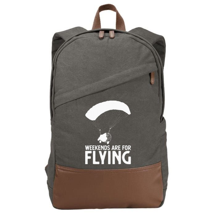 Weekends PPC Flying Powered Parachute Cotton Canvas Backpack