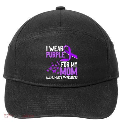 Wear Purple For My Mom Alzheimer´s Awareness 7-Panel Snapback Hat