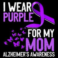 Wear Purple For My Mom Alzheimer´s Awareness Drawstring Bag