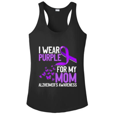 Wear Purple For My Mom Alzheimer´s Awareness Ladies PosiCharge Competitor Racerback Tank