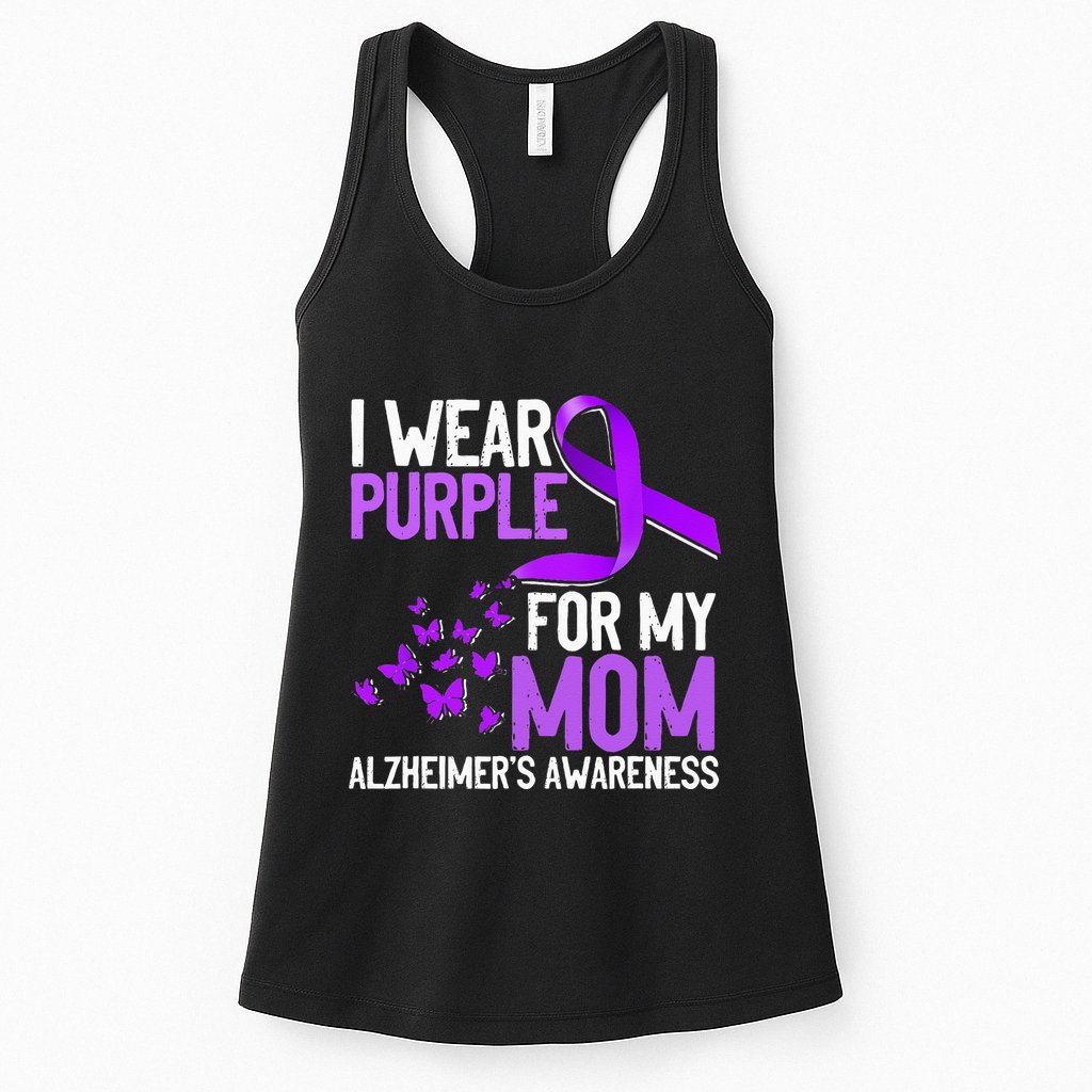 Wear Purple For My Mom Alzheimer´s Awareness Womens Tank Top