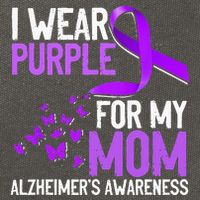 Wear Purple For My Mom Alzheimer´s Awareness Cotton Canvas Backpack
