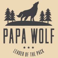 Wolf Pack Family - Dad Papa Wolf Drawstring Bag