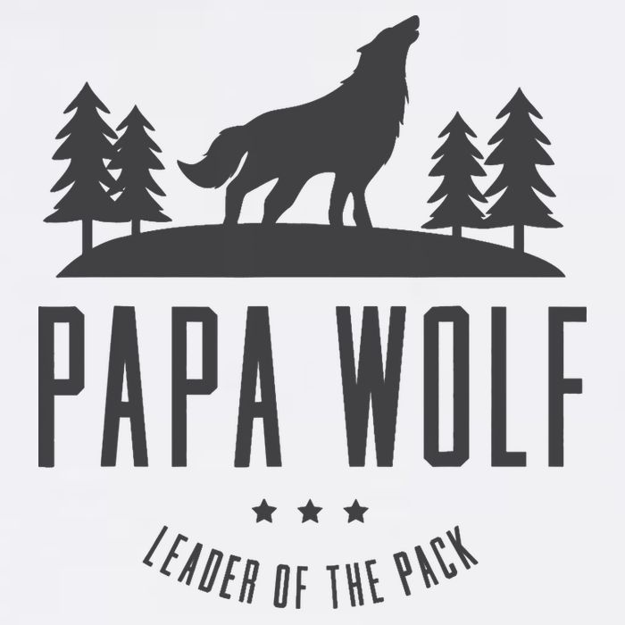 Wolf Pack Family - Dad Papa Wolf Cooling Performance Crew T-Shirt