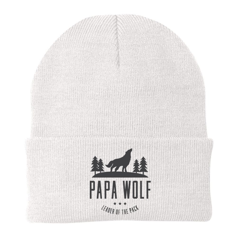 Wolf Pack Family - Dad Papa Wolf Beanie