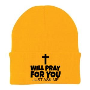 Will Pray For You Just Ask Me Christian Healing Knit Cap Winter Beanie