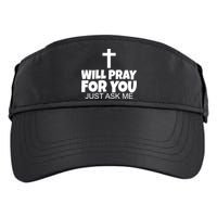 Will Pray For You Just Ask Me Christian Healing Adult Drive Performance Visor
