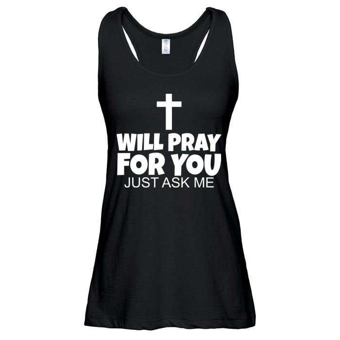 Will Pray For You Just Ask Me Christian Healing Ladies Essential Flowy Tank