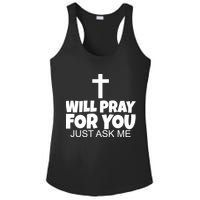 Will Pray For You Just Ask Me Christian Healing Ladies PosiCharge Competitor Racerback Tank