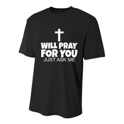 Will Pray For You Just Ask Me Christian Healing Youth Performance Sprint T-Shirt