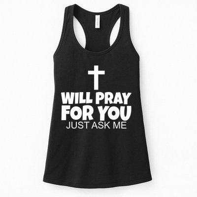 Will Pray For You Just Ask Me Christian Healing Womens Tank Top