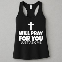 Will Pray For You Just Ask Me Christian Healing Womens Tank Top