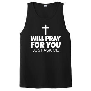 Will Pray For You Just Ask Me Christian Healing PosiCharge Competitor Tank