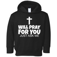 Will Pray For You Just Ask Me Christian Healing Toddler Hoodie