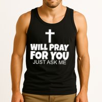 Will Pray For You Just Ask Me Christian Healing Tank Top