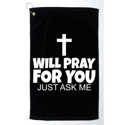 Will Pray For You Just Ask Me Christian Healing Golf Towel