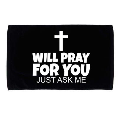 Will Pray For You Just Ask Me Christian Healing Microfiber Hand Towel