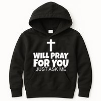 Will Pray For You Just Ask Me Christian Healing Kids Hoodie
