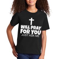 Will Pray For You Just Ask Me Christian Healing Kids T-Shirt