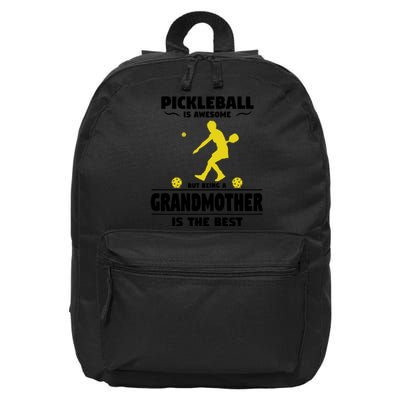 Wo Pickleball For Proud Grandmothers Grandma Pickleball 16 in Basic Backpack