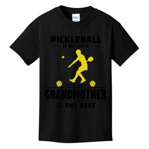 Wo Pickleball For Proud Grandmothers Grandma Pickleball Kids T-Shirt