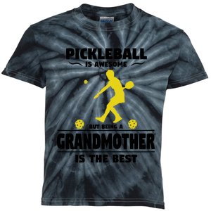 Wo Pickleball For Proud Grandmothers Grandma Pickleball Kids Tie-Dye T-Shirt