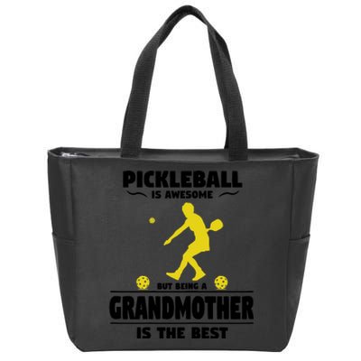 Wo Pickleball For Proud Grandmothers Grandma Pickleball Zip Tote Bag