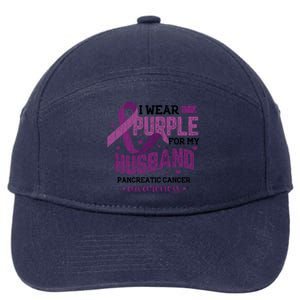 Wear Purple For Husband Pancreatic Cancer Awareness Graphic Great Gift 7-Panel Snapback Hat