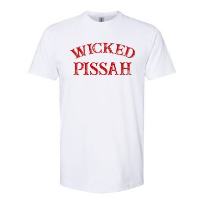 Wicked Pissah Funny Pisser Boston New England Southie Softstyle CVC T-Shirt